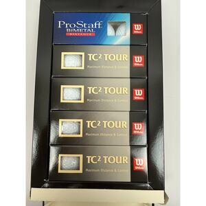 Wilson TC2 Tour Golf Balls 15 Pack + ProStaff BiMetal Sleeve NOS Sealed